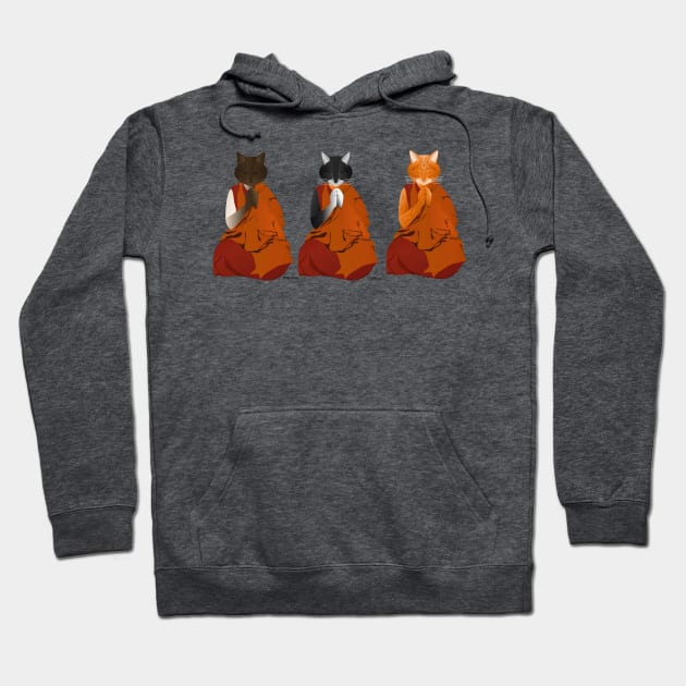 Three Kitty Lamas Hoodie by FunkilyMade